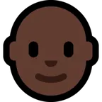 man: dark skin tone, bald alustalla Microsoft