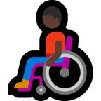 man in manual wheelchair: dark skin tone untuk platform Microsoft