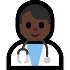 Microsoft dla platformy man health worker: dark skin tone