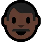 man: dark skin tone untuk platform Microsoft