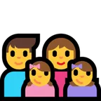 family: man, woman, girl, girl עבור פלטפורמת Microsoft
