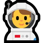 man astronaut voor Microsoft platform
