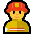 Microsoft platformon a(z) man firefighter képe