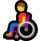 man in manual wheelchair for Microsoft platform