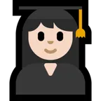 Microsoft dla platformy woman student: light skin tone