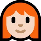 woman: light skin tone, red hair pour la plateforme Microsoft