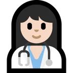 woman health worker: light skin tone for Microsoft platform