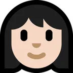 woman: light skin tone สำหรับแพลตฟอร์ม Microsoft