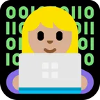 Microsoft platformu için woman technologist: medium-light skin tone