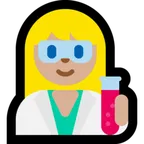 Microsoft platformu için woman scientist: medium-light skin tone