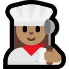 woman cook: medium skin tone สำหรับแพลตฟอร์ม Microsoft
