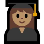 woman student: medium skin tone สำหรับแพลตฟอร์ม Microsoft