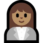 woman office worker: medium skin tone alustalla Microsoft