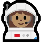 Microsoft platformu için woman astronaut: medium skin tone
