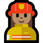 woman firefighter: medium skin tone pentru platforma Microsoft