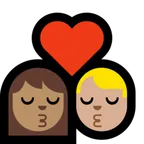 Microsoft dla platformy kiss: woman, man, medium skin tone, medium-light skin tone