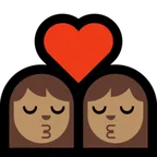 kiss: woman, woman, medium skin tone для платформи Microsoft