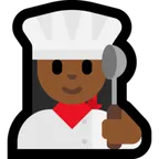 woman cook: medium-dark skin tone untuk platform Microsoft