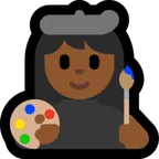 Microsoft cho nền tảng woman artist: medium-dark skin tone