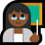 woman teacher: medium-dark skin tone pour la plateforme Microsoft