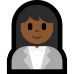 woman office worker: medium-dark skin tone untuk platform Microsoft