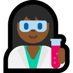 Microsoft platformu için woman scientist: medium-dark skin tone