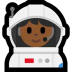 woman astronaut: medium-dark skin tone สำหรับแพลตฟอร์ม Microsoft