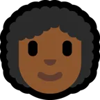 Microsoft dla platformy woman: medium-dark skin tone, curly hair