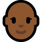 Microsoft platformu için woman: medium-dark skin tone, bald