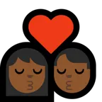 kiss: woman, man, medium-dark skin tone für Microsoft Plattform