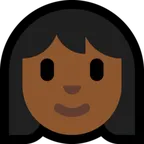 woman: medium-dark skin tone für Microsoft Plattform