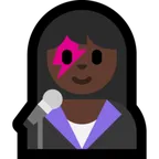woman singer: dark skin tone til Microsoft platform
