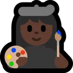 woman artist: dark skin tone untuk platform Microsoft