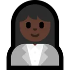 woman office worker: dark skin tone untuk platform Microsoft