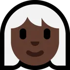 woman: dark skin tone, white hair untuk platform Microsoft