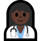 Microsoft 플랫폼을 위한 woman health worker: dark skin tone