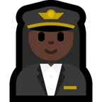 woman pilot: dark skin tone pentru platforma Microsoft