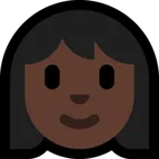 woman: dark skin tone untuk platform Microsoft