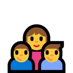 Microsoftプラットフォームのfamily: woman, boy, boy