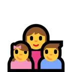 Microsoft প্ল্যাটফর্মে জন্য family: woman, girl, boy