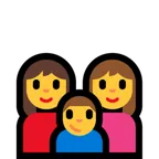 Microsoft 平台中的 family: woman, woman, boy