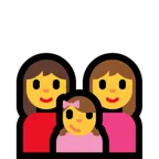 Microsoft প্ল্যাটফর্মে জন্য family: woman, woman, girl
