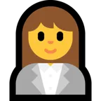 Microsoft प्लेटफ़ॉर्म के लिए woman office worker