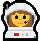 Microsoft 平台中的 woman astronaut
