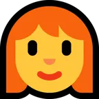 woman: red hair för Microsoft-plattform