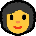 woman: curly hair for Microsoft platform