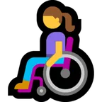 woman in manual wheelchair para a plataforma Microsoft