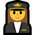 woman pilot alustalla Microsoft