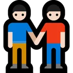 Microsoft प्लेटफ़ॉर्म के लिए men holding hands: light skin tone
