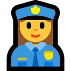 Microsoft 平台中的 woman police officer